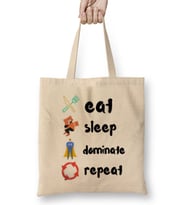Eat Sleep Dominate Repeat Bez Çanta Uzun Saplı