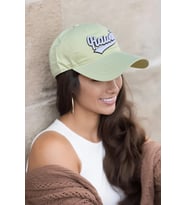 Premium Hawaii Nakışlı Pamuk Şapka  Trucker Kep (Sarı)
