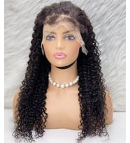 Gerçek Front Lace Tül Peruk - Su Dalgası - Doğal 60-65cm