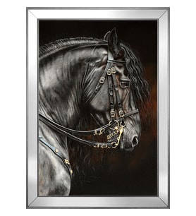 Hayvanlar Temalı Kanvas Tablo 80 x 110 cm Gold Çerçeve