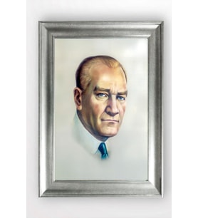 Gümüş Çerçeveli Atatürk Tablo cv1260