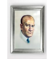 Gümüş Çerçeveli Atatürk Tablo cv1260