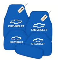 Chevrolet Logolu Araç Halı Paspas Takımı 5 Parça – Kaymaz Tabanlı, Kolay Temizlenir (Mavi)