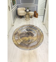 Dijital Baskı Modern Kaymaz Taban Halı H0343
