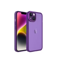 Apple iPhone 14 Plus Uyumlu Kılıf Kamera Korumalı Transparan Zore Post Kapak (Koyu Mor)