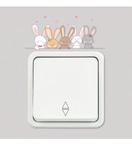 Çocuk Odası Tavşanlı Priz Sticker 9,5x4cm