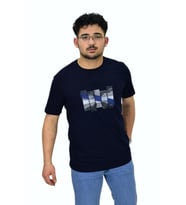 Erkek Sıfıryaka Baskılı Tişört BGL-ST04526 (Lacivert)