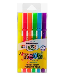 Pensan Keçeli Kalem Neon 6Lı - 2 paket