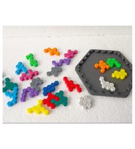 Alvera Montessori Altıgen Puzzle – Eğitici Petek Zekâ ve Mantık Oyunu