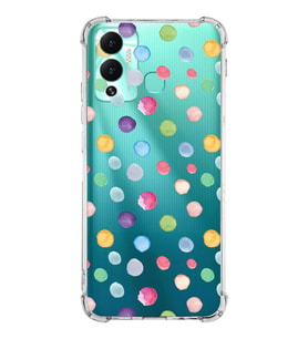 PrintiFy İnfinix Hot 12 Play Uyumlu Water Color 6 Baskılı Şeffaf Köşe Korumalı Antişok Kılıf