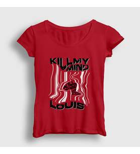 Presmono Kadın Kırmızı Kill My Mind Louis Tomlinson T-Shirt 458933tt