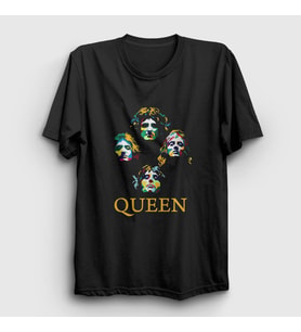 Presmono Unisex Siyah Colors Queen T-Shirt 101560tt