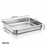 ÜRET Saplı Gastronom Küvet GN 2/1 100 mm 28,5 lt