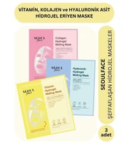 Dermal Vitamin Kolajen ve Hiyalüronik Asit Özlü Hydrojel Şeffaflaşan Eriyen Maske 34g 3 Adet