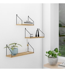 Duvar Rafı 3’lü Set Kitaplık Mutfak Banyo Yaşam Alanı Atlantik .
