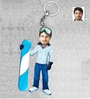 Kişiye Özel Sprocu Snowboard Erkek Ahşap Anahtarlık-1