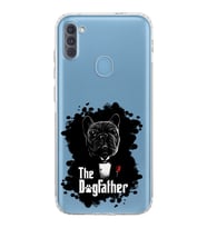 Samsung Galaxy A11  Kamera Korumalı  Kapak Dog Father Tasarımlı  Şeffaf Kılıf