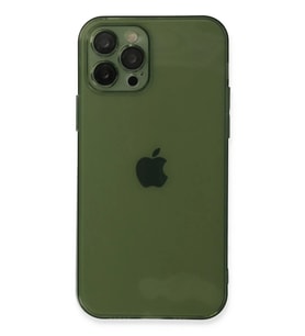 Newface Apple iPhone 12 Pro Max Kılıf Fly Lens Silikon - Yeşil
