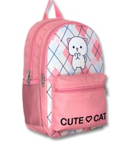 Cennec 5024 (Love Cute Cat - Beyaz Pembe - Kız Çocuk) Okul Çantası