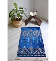 Kilim Desenli Astarlı Lüks Seccade S1020 Lacivert