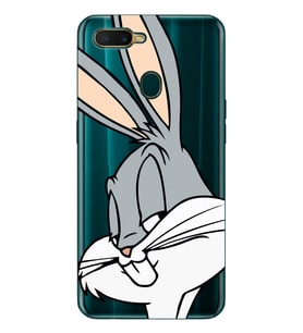Oppo A5S/AX7/A12 Uyumlu Bugs Bunny Desenli Şeffaf Telefon Kılıfı