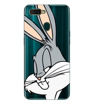 Oppo A5S/AX7/A12 Uyumlu Bugs Bunny Desenli Şeffaf Telefon Kılıfı