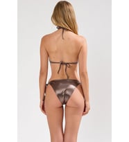 Kadın Bikini Takımı Balconette Push Up Balenli Üst Düşük Bel Slip Alt Bağlamalı Kolsuz Örme