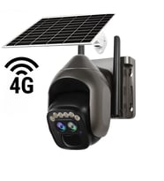 6MP IP Çift Kameralı 4G Sim Kartlı Solar 128GB SD Kart Destekli PTZ Güvenlik Kamerası-Adtp22-4