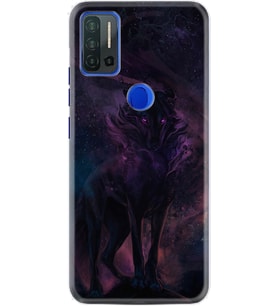 Reeder P13 Blue Max Pro Kılıf Silikon Desen Black Purple Wolf 1791