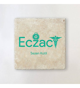 Kişiye Özel Eczacılara Özel Mesleki Taş Bardak Altlığı