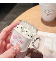 Airpods 1 Ve 2. Nesil Uyumlu Şeffaf Kalpli Silikon Koruyucu Kılıf