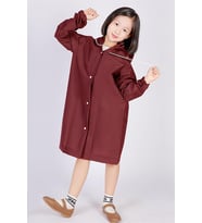 Newdaki Bordo Çocuk %100 Eva Kapüşonlu Yağmurluk