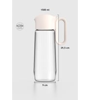 Renga Luvia 1500 ml Cam Gravürlü Sürahi 111034 Bej