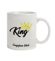 Kişiye Özel King - Kral Temalı Seramik Kupa Bardak