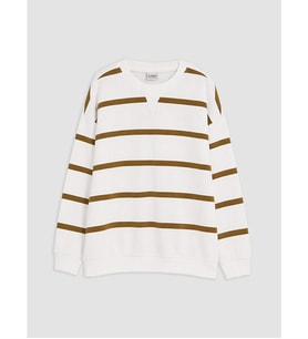 LCW Kids Yeşil Çizgili Erkek Çocuk Sweatshirt