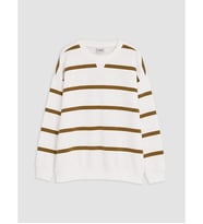 LCW Kids Yeşil Çizgili Erkek Çocuk Sweatshirt
