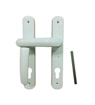PVC Pimapen Banyo Wc Plastik Sac Destekli Kapı Kolu Takımı (1, Beyaz, Kilit Yuvalı)