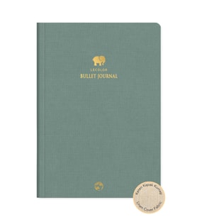 17X24 Keten Noktalı Bullet Journal Defter Fil (Yeşil)