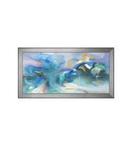 Soyut Şekiller Motifli Kanvas Tablo 50 x 70 cm Silver Çerçeve