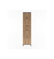 Hyperion Dolap 4 Raflı 2 Çekmeceli 4 Kapaklı 60x44x243 Antrasit-Çam