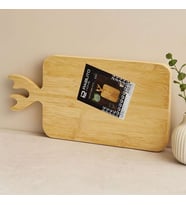 Ahşap Bambu Kesim Panosu 22x36 cm (Geyik Boynuz Saplı)