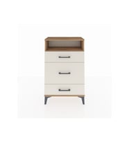 Arges Komodin Tek Raflı 3 Çekmeceli 60x30x96 Çam-Aytaşı
