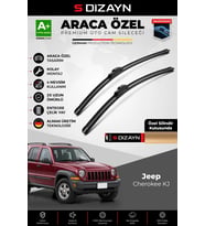 S-Dizayn Jeep Cherokee KJ Ön Cam Silecek Seti 2001-2008 Premium Araca Özel 48-48 Cm A+ Kalite