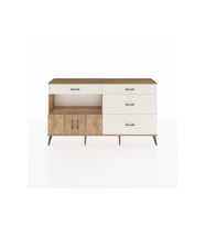 Arges Konsol Tek Raflı 4 Çekmeceli 2 Kapaklı 176x30x99 Çam-Çam/Aytaşı