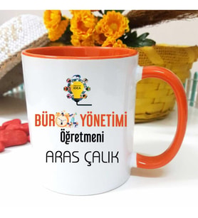 Büro Yönetimi Öğretmenine Özel Öğretmenler Günü Hediyesi Kişiye Özel Kupa Bardak