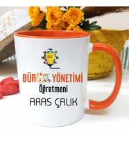 Büro Yönetimi Öğretmenine Özel Öğretmenler Günü Hediyesi Kişiye Özel Kupa Bardak