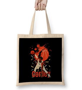 Mikal Bridges Mikal Bridges Vintage Art - Legend Basketball Gift Bez Çanta Uzun Saplı