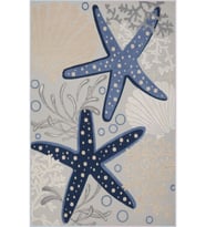 Eliana Home Baskılı, Yıkanabilir Kaymaz Taban Salon Halısı LNA1778 100x150 cm (Mavi)