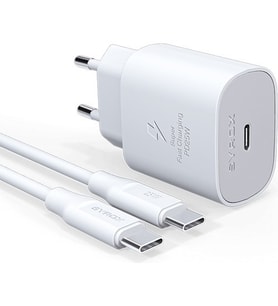 Samsung Galaxy Note 10 Lite Uyumlu Hızlı Şarj Cihazı Şarj Adaptörü Aleti 25W Type-C iki Ucu Kablo