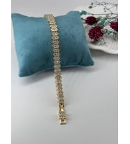 Zirkon Taşlı Pirinç Zirkon Bileklikler 17+2 Cm - Kbl0252
